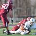 The Fighting Irish's quarterback Joseph Kendzicky fumbles the ball after being tackled by the Raiders during the third quarter of Saturday afternoons game. Courtney Sacco I AnnArbor.com 